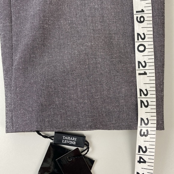 NEW Tahari Arthur Levine Gray Belted Button Front Tailored Blazer - Picture 10 of 13